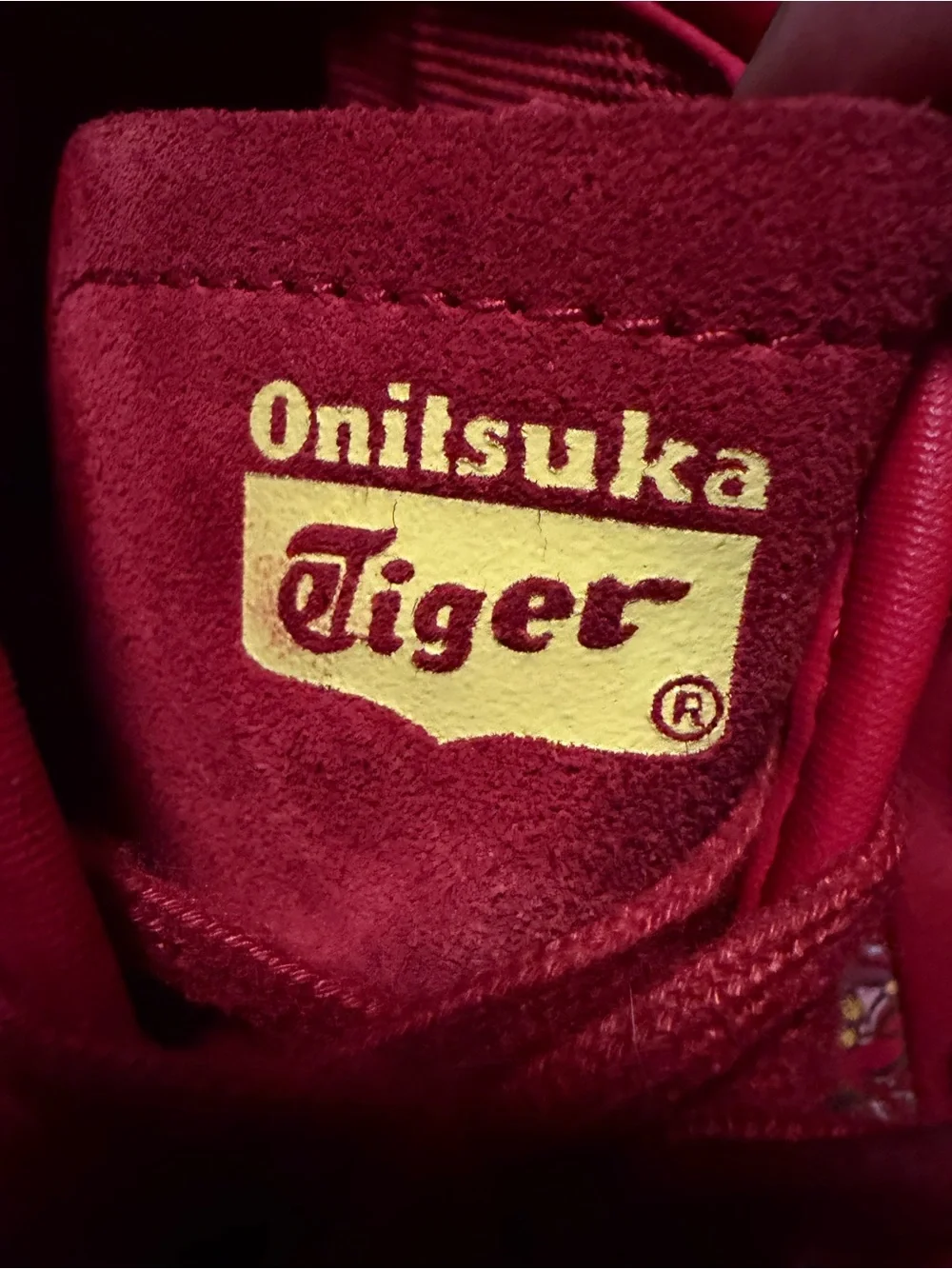 Onitsuka Tiger by Asics Men’s Red High-Top Sneakers with Patterned Side Panels